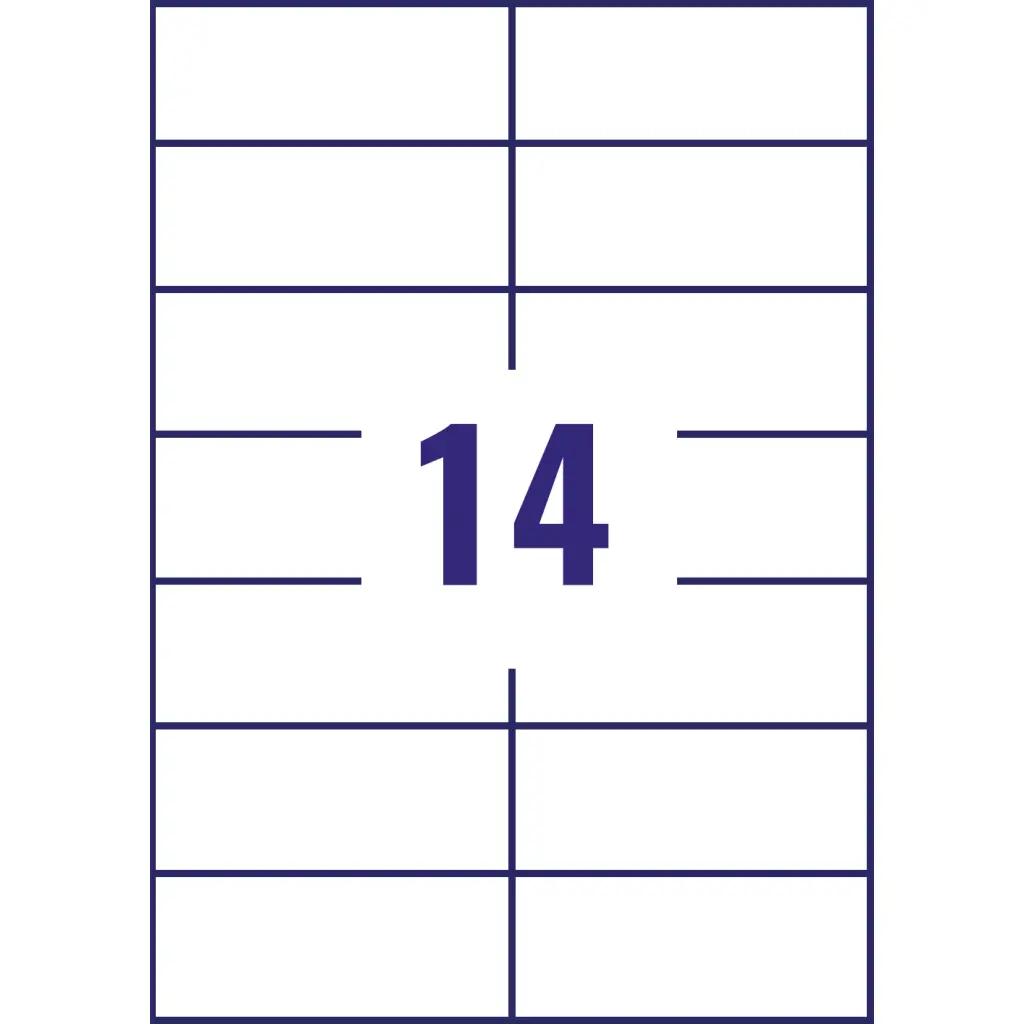 Avery Multipurpose Label 105x42.3mm 14 Per A4 Sheet White (Pack 1400 Labels) 3653