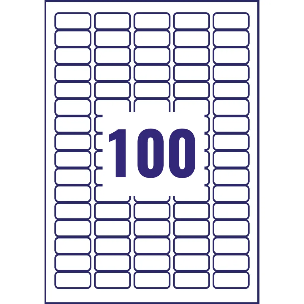 Avery Multipurpose Mini Removable Label 35.6x16.9mm 80 Per A4 Sheet White (Pack 2000 Labels) L4732REV-25