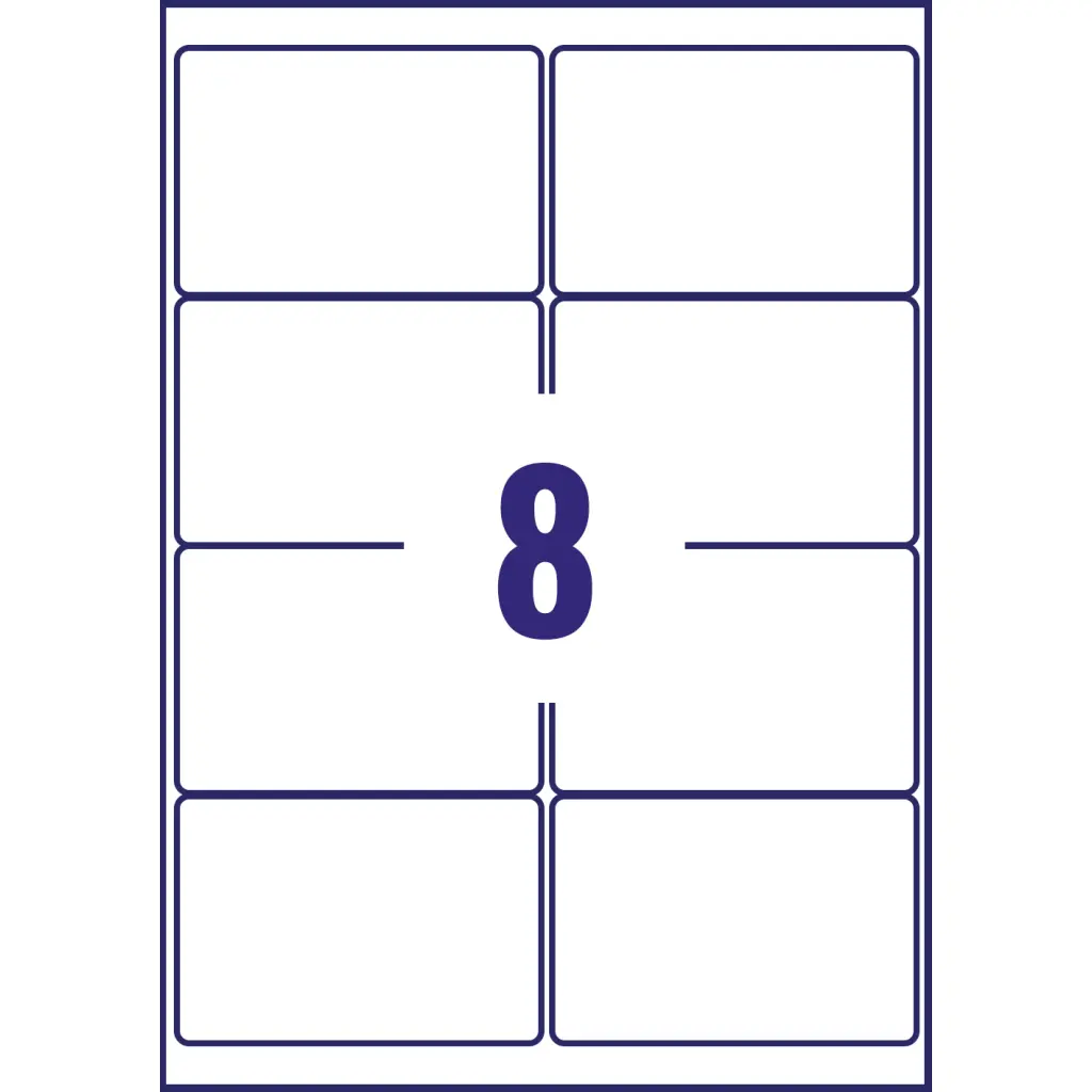 Avery Multipurpose Mini Removable Label 96x63.5mm 8 Per A4 Sheet White (Pack 200 Labels) L4745REV-25