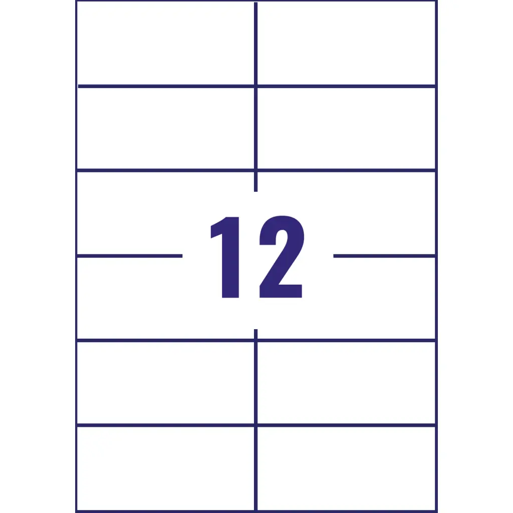 Avery Multipurpose Mini Removable Label 99x42.3mm 12 Per A4 Sheet White (Pack 300 Labels) L4743REV-25