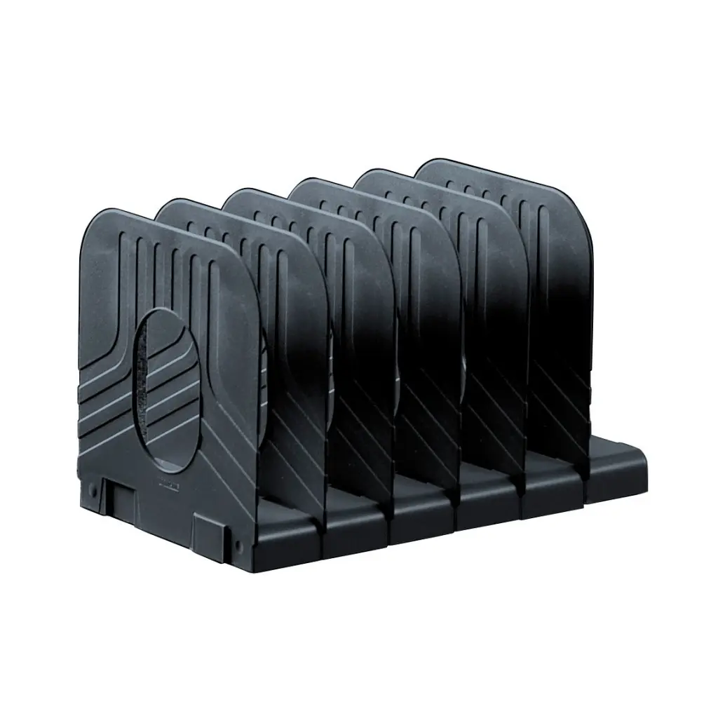 Avery Original Book Rack Extendable 6 Section Black - 66MLBLK