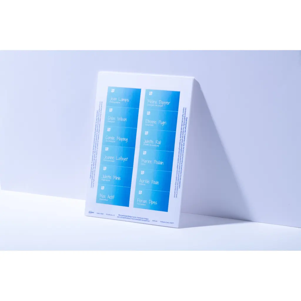 Avery Pin Badge Holders 40mm x 75mm 108 Inserts 100 Holders - 4821