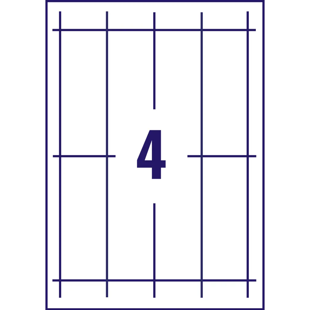 Avery Printable Tent Card 120x45mm 4 Per Sheet 190gsm White (Pack 40) L4794-10