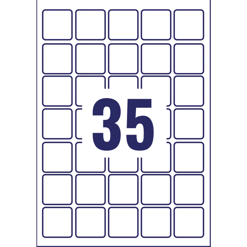 Avery QR Code Label 35x35mm 35 Per A4 Sheet White (Pack 875 Labels) L7120-25
