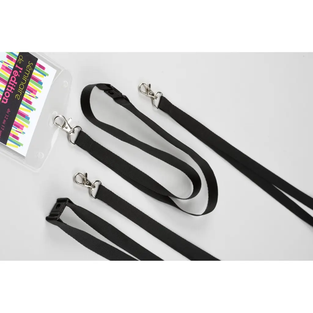 Avery Recycled Lanyard Black with Trigger Clip (Pack 10) - 4842N