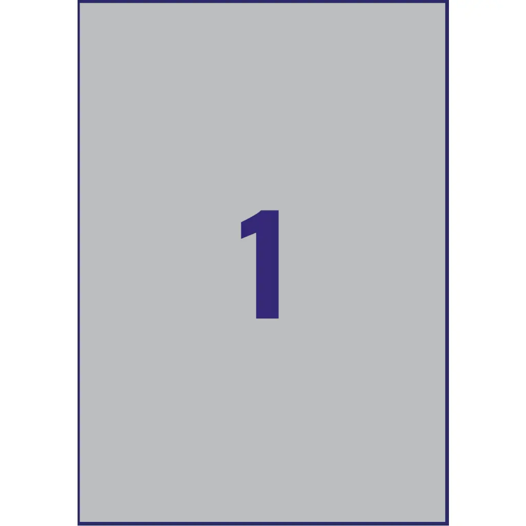 Avery Resistant Labels 210 x 297 mm Permanent 1 Labels Per Sheet (20 Labels Per Pack) L6013-20.UK