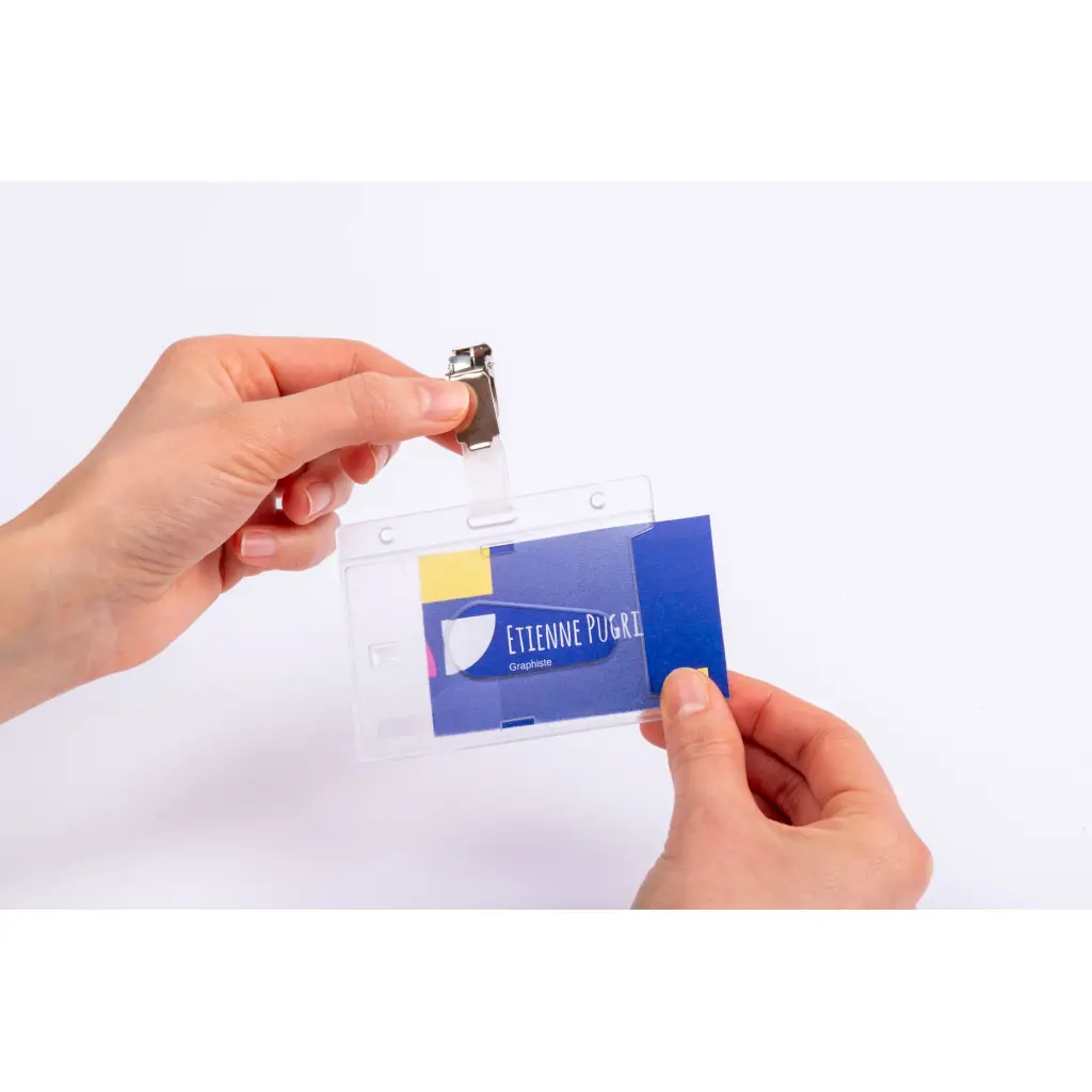 Avery Security Badge Holders with Clip 54mm x 85mm (Pack 25) - 4826