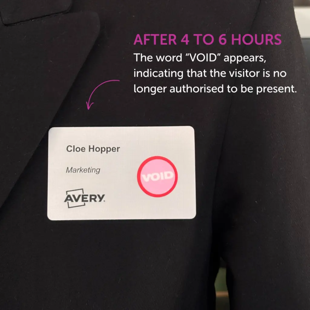 Avery Self-Adhesive Paper Badges with Time-Expiring Dots (Pack 1000) - 4852E-THR