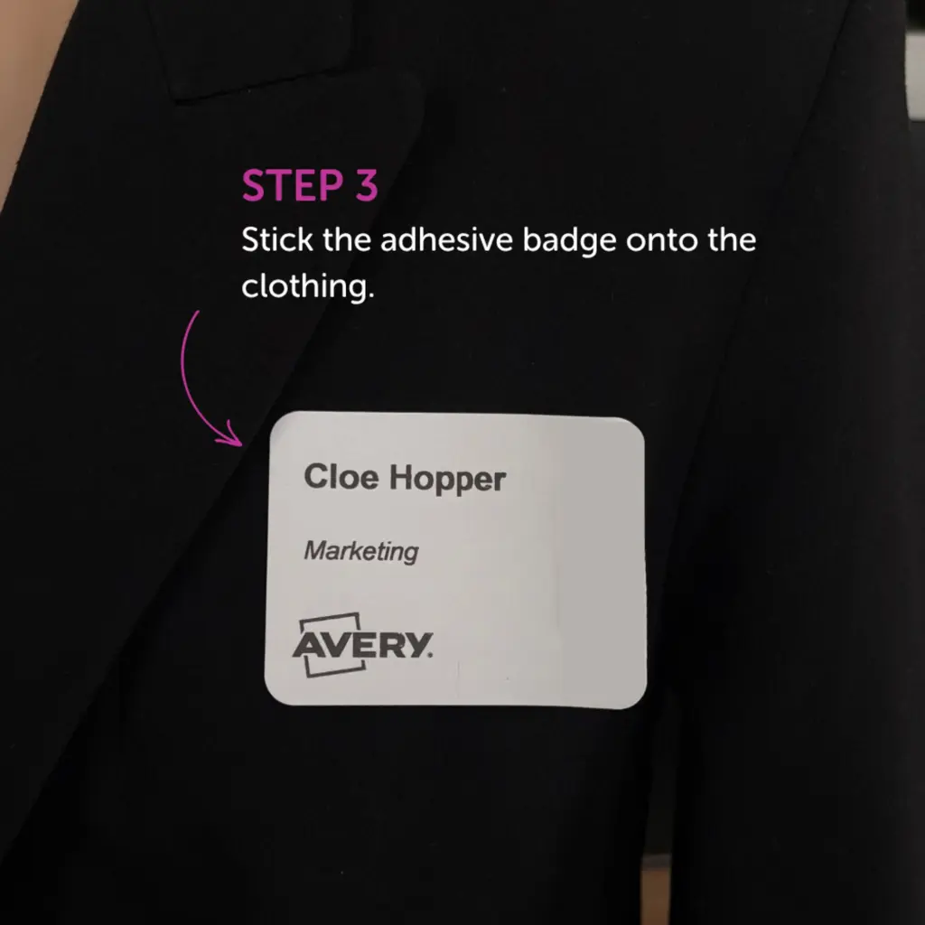 Avery Self-Adhesive Visitor Paper Badges with Time-Expiring Tabs (Pack 250) - 4851E-THR
