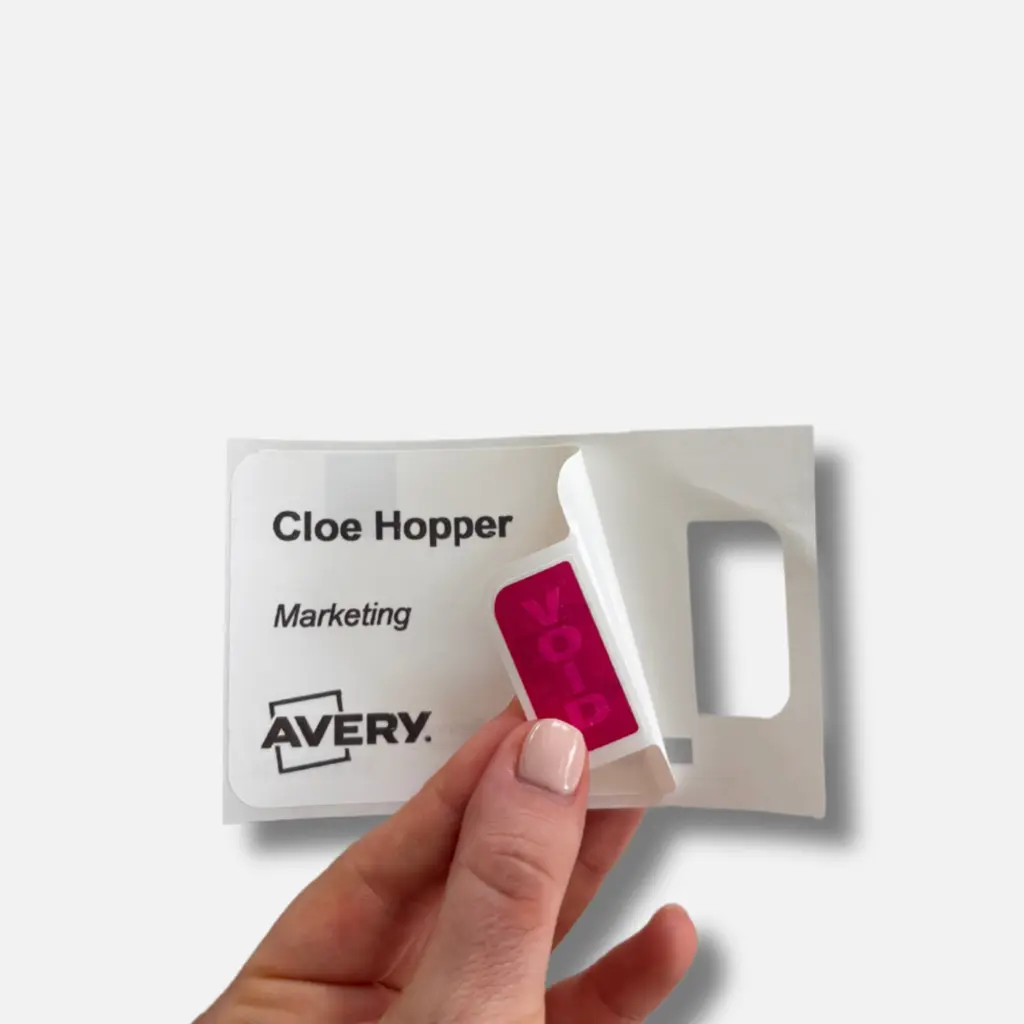 Avery Self-Adhesive Visitor Paper Badges with Time-Expiring Tabs (Pack 250) - 4851E-THR