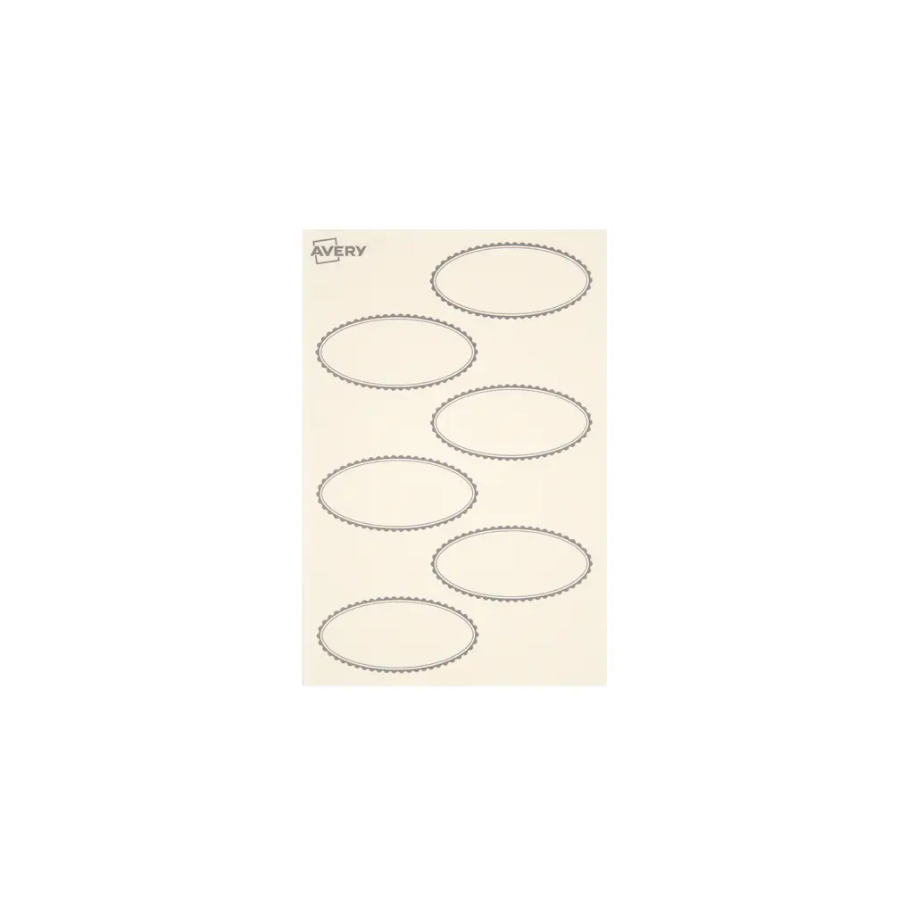Avery UK Dissolvable Labels 55 x 29mm White with Black Rims (Pack 18 Labels) - SOLUB18.UK