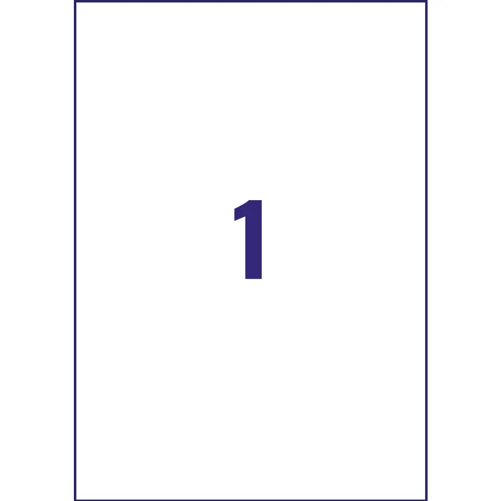 Avery Ultra Resistant Labels 210 x 297 mm Permanent 1 Label Per Sheet (50 Labels Per Pack) B4775-50