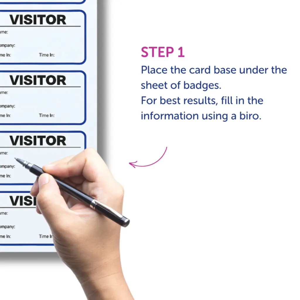 Avery Visitor Badge Sign-In Book Includes 250 Paper Badges (Pack 1 Book + 250 Badges) - 4850S-THR.UK