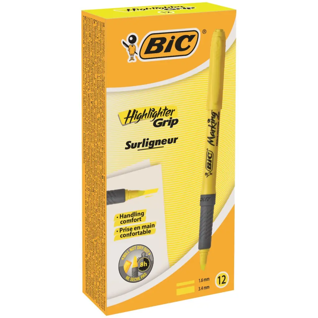 BIC Brite Liner Highlighters Yellow Pack of 12