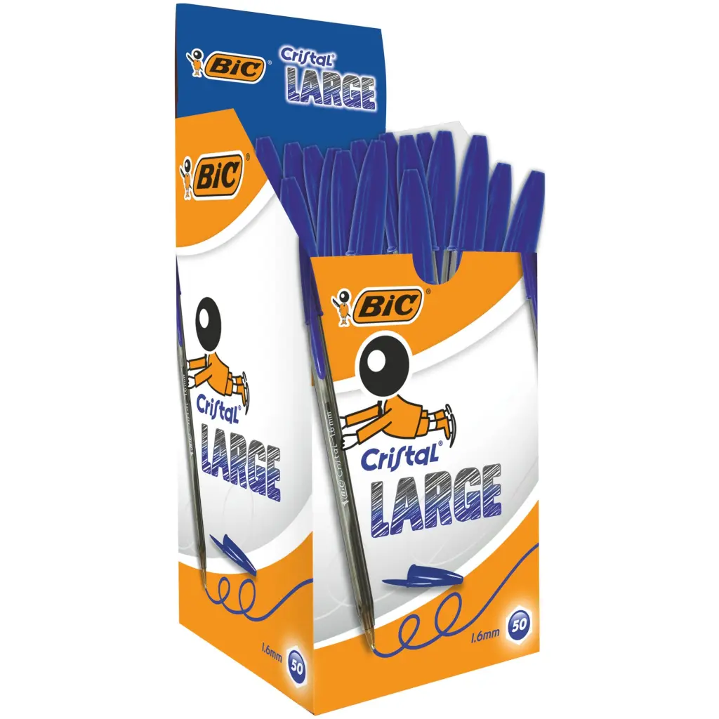 BIC Cristal Blue Large Ballpoint Pen Pack of 50