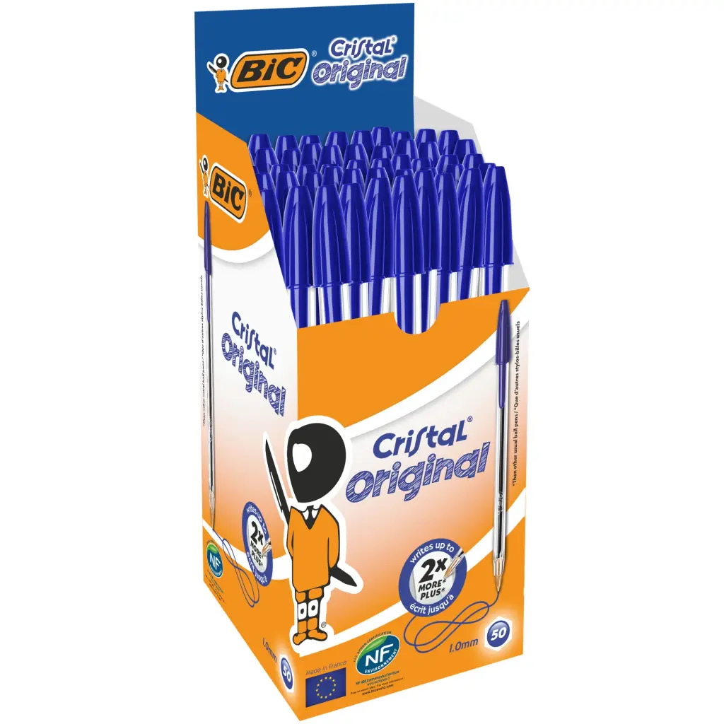 BIC Cristal Blue Medium Ballpoint Pen Pack of 50