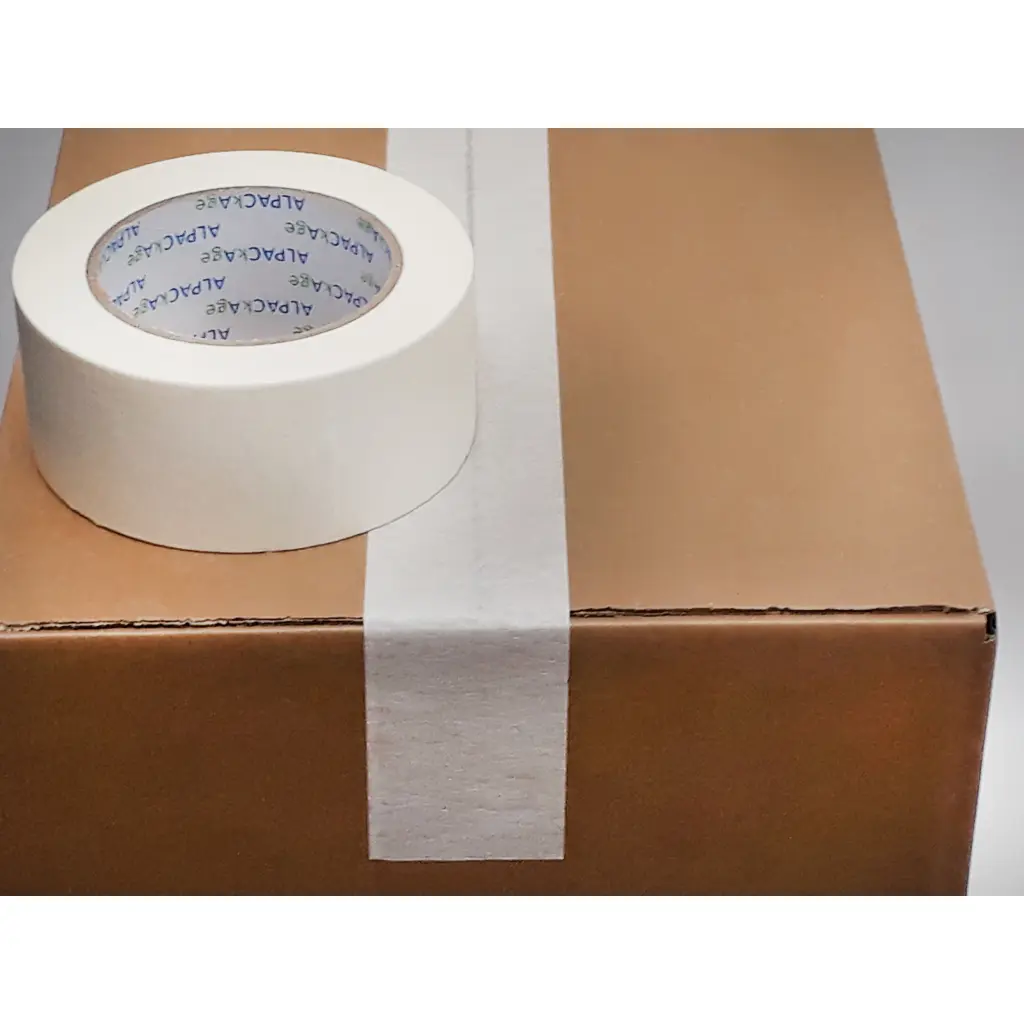 BOX of 72 Rolls Masking Tape 50mm  50m  140mu TMB5050140 - 12 Packs of 6 Per Box