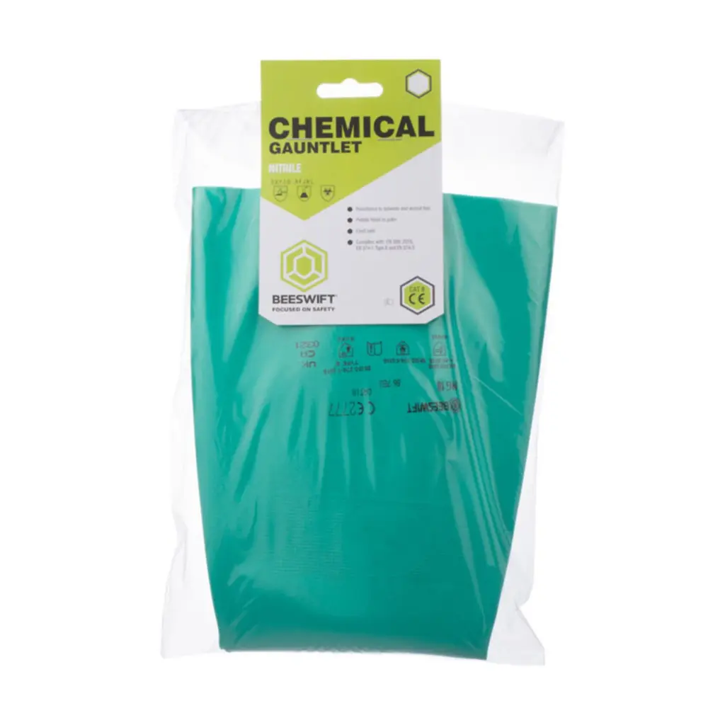 Beeswift 18” NITRILE GAUNTLET GREEN LGE 