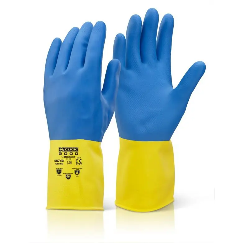 Beeswift 2 Colour Heavyweight Glove Yellow / Blue XL