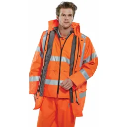 Beeswift 4 In 1 Jacket & Bodywarmer Orange L