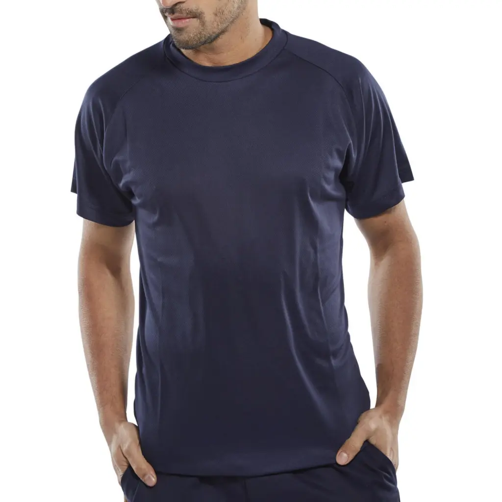 Beeswift B-Cool Lightweight Tee Shirt Navy Blue L