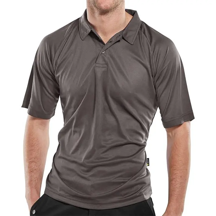 Beeswift B-Cool Wicking Polo Shirt Grey Med