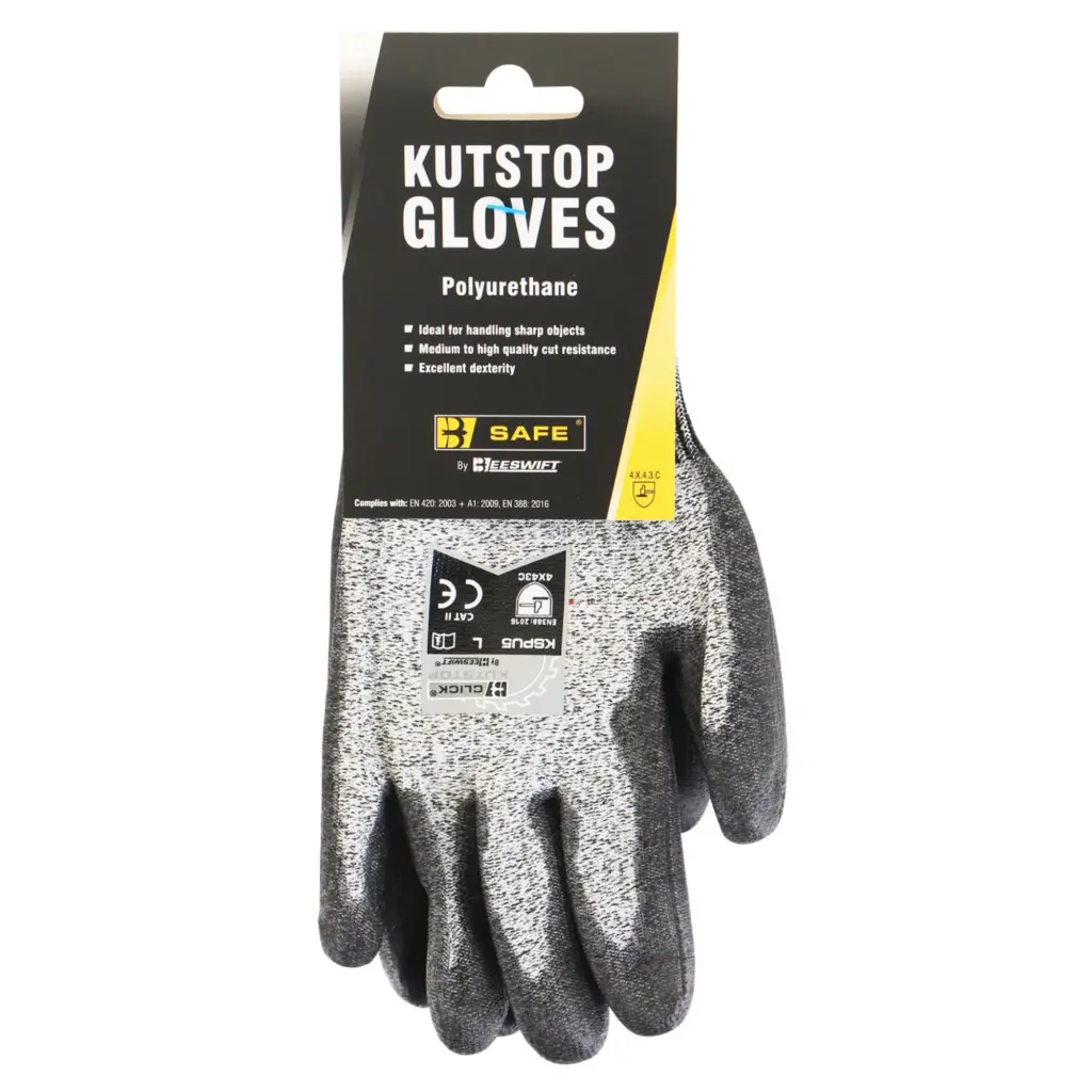 Beeswift B-Safe Kutstop Polyurethane Glove Black XL (Pair)