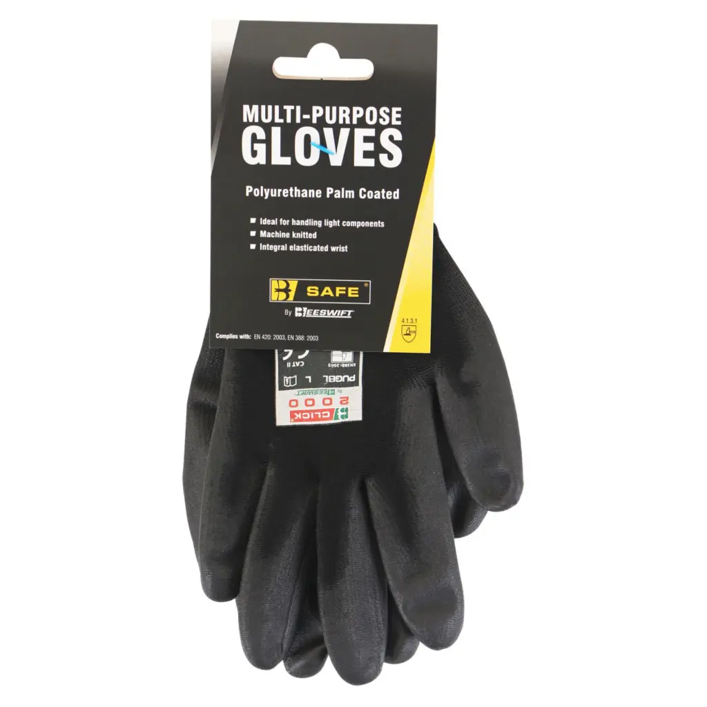 Beeswift B-Safe Multi-Purpose Pu Coated Glove Black L (Pair)