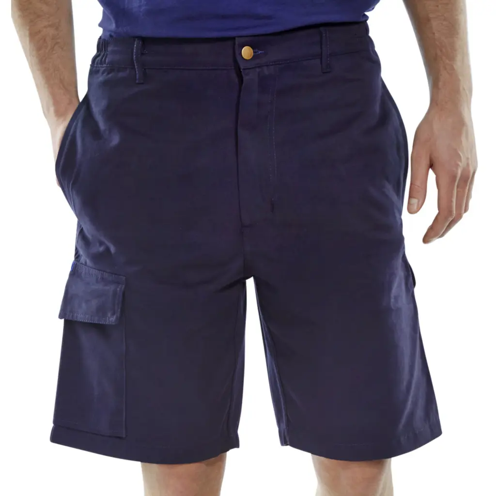 Beeswift Cargo Pocket Shorts Navy Blue 30