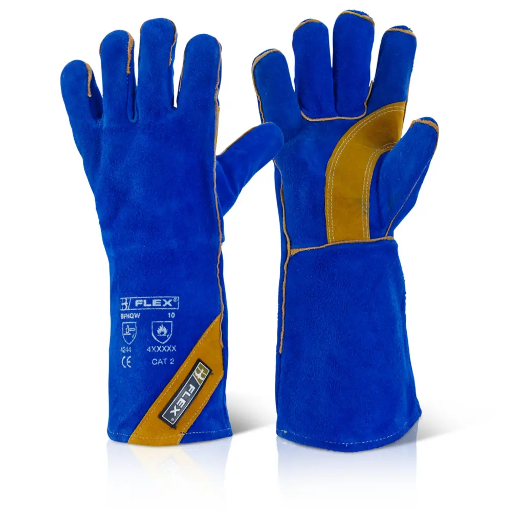 Beeswift Cat2 Blue Gold Hq 16” Welders Gauntlet (Box of 10)