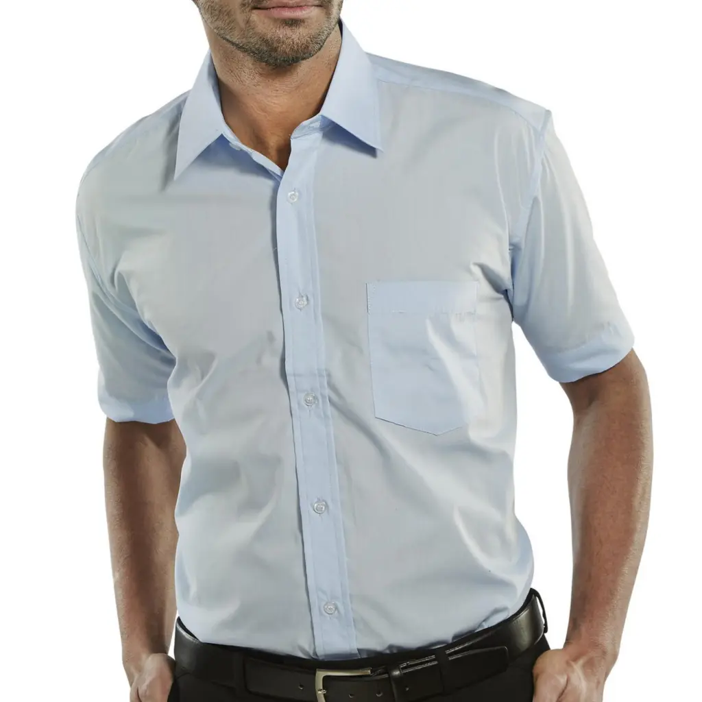 Beeswift Classic Shirt Short Sleeve Sky Blue 17.5