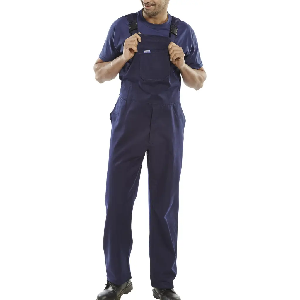 Beeswift Cotton Drill Bib And Brace Navy Blue 48
