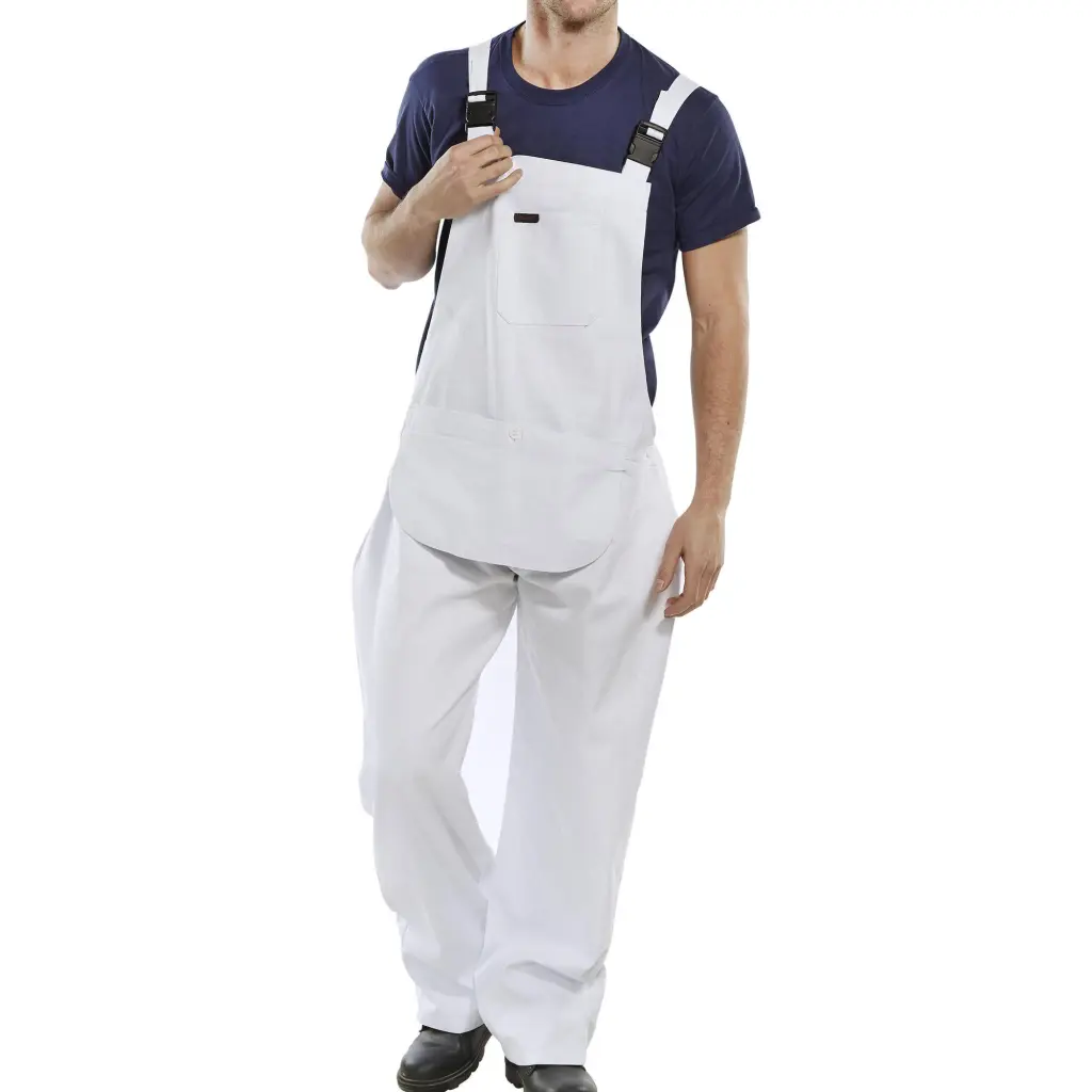 Beeswift Cotton Drill Bib And Brace White 46