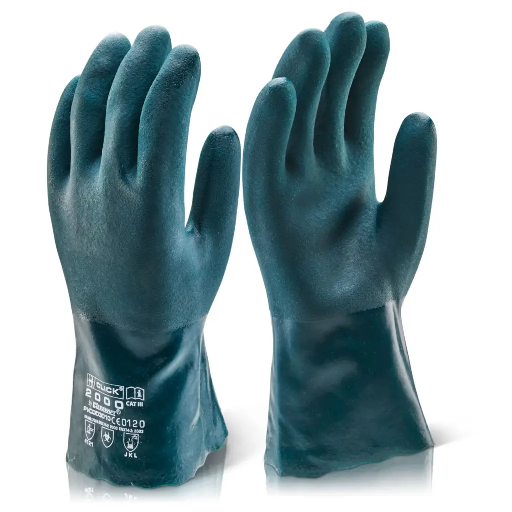Beeswift Double Dip PVC Gauntlet 30cm Size 10 Green (Box of 10)