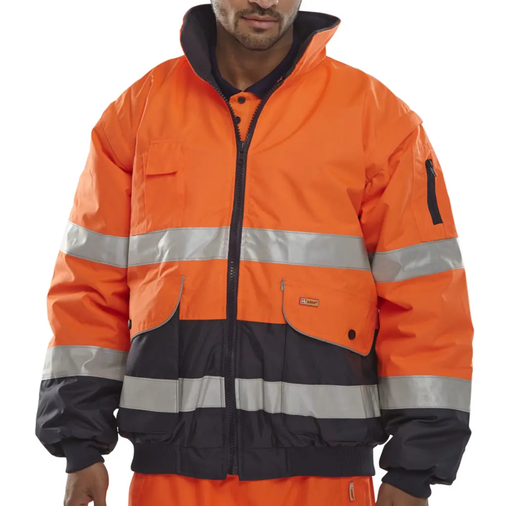 Beeswift Europa Bomber Jacket Orange / Navy 2XL