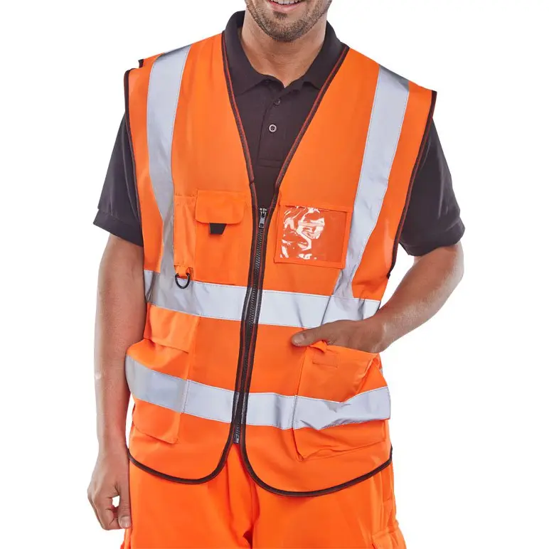 Beeswift Executive Hi Viz Waistcoat Orange 3XL