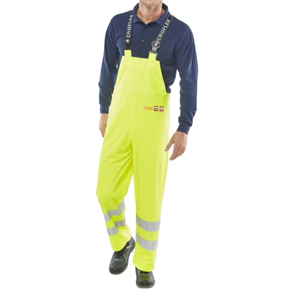 Beeswift Fire Retardant Anti-Static Bib Saturn Yellow L