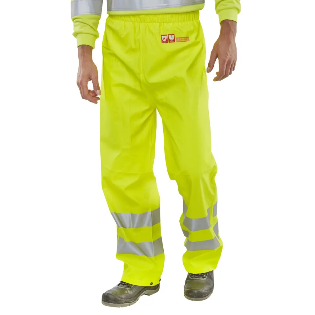 Beeswift Fire Retardant Anti-Static Trousers Saturn Yellow 4XL