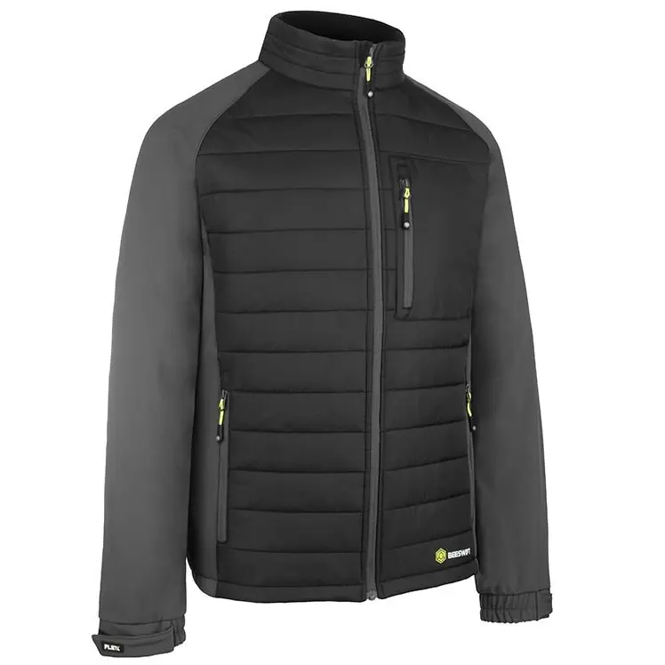 Beeswift Flex Workwear Padded Jacket Black/Grey Xxl
