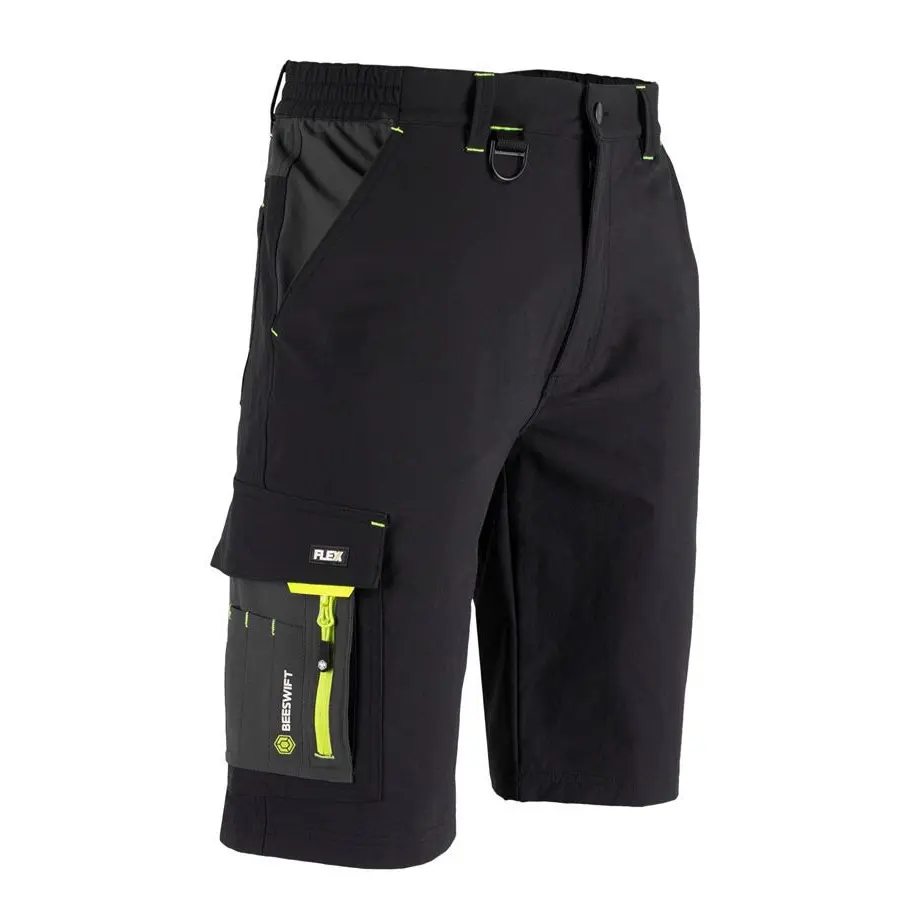 Beeswift Flex Workwear Shorts Black/ Grey 46
