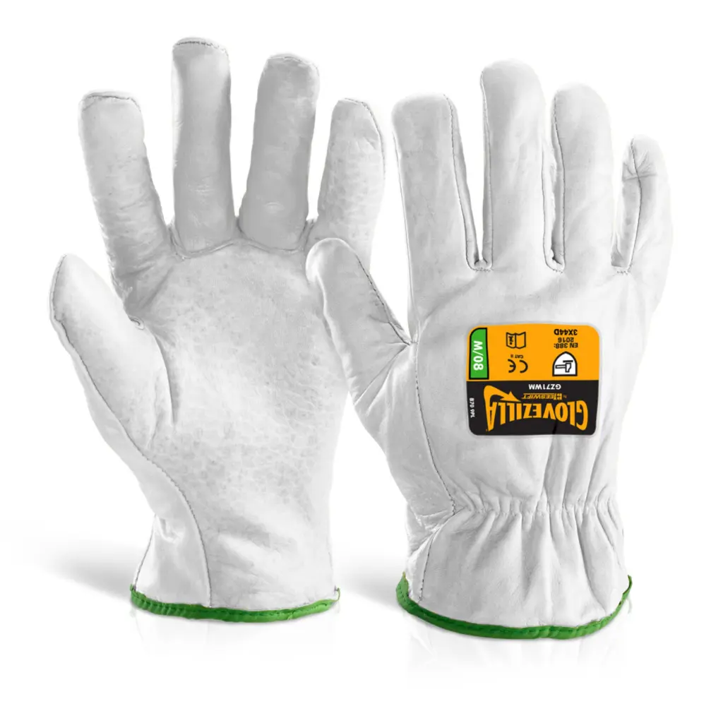 Beeswift Glovezilla Cut Resistant Drivers Glove White L (Pair)