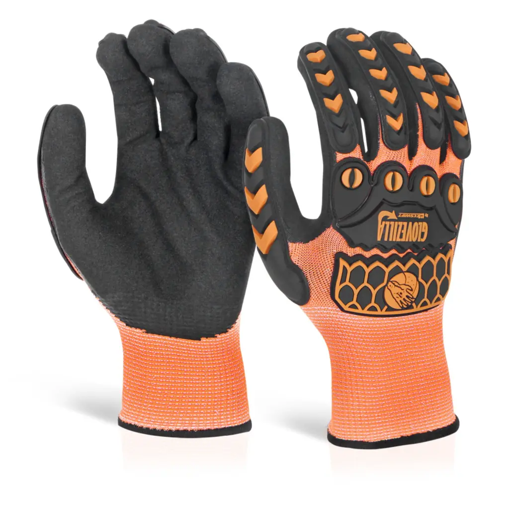 Beeswift Glovezilla Foam Nitrile Coated Glove Orange XL (Pair)