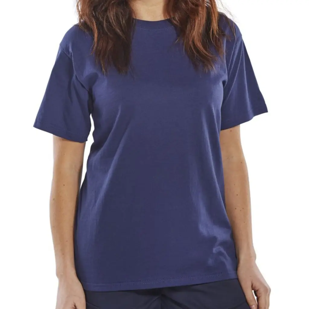 Beeswift Heavy Weight Tee Shirt Navy Blue Xs