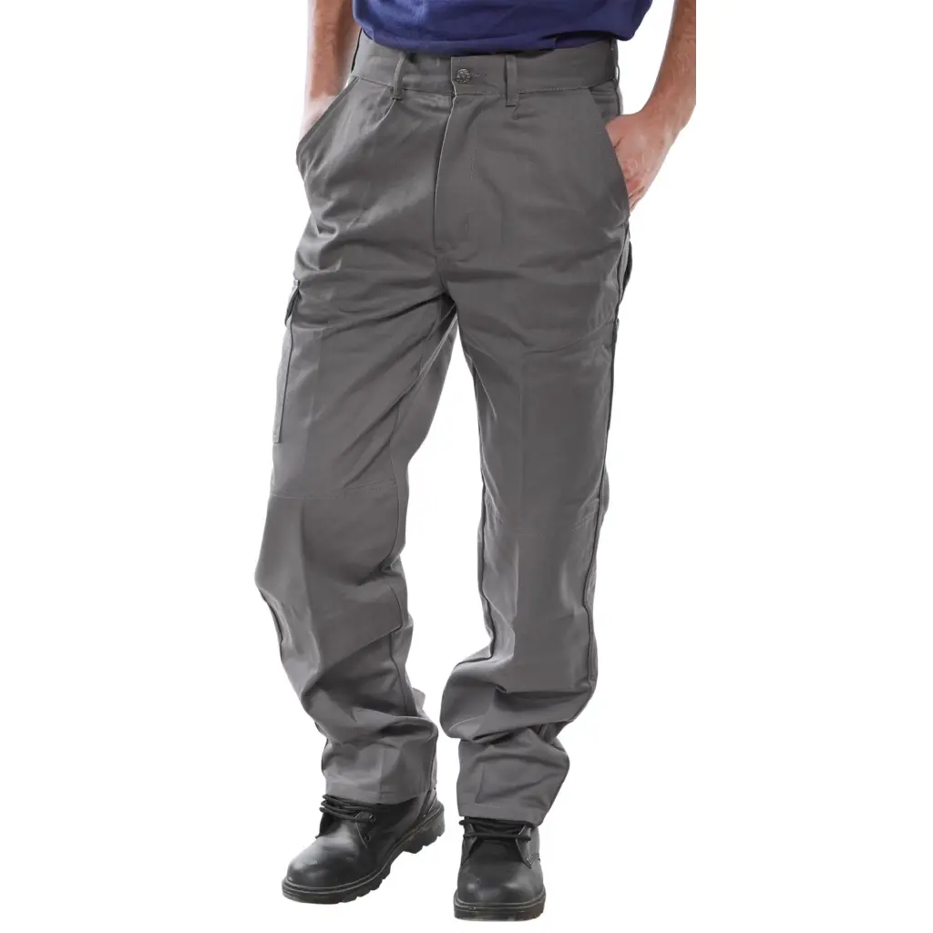Beeswift Heavyweight Drivers Trousers Grey 48