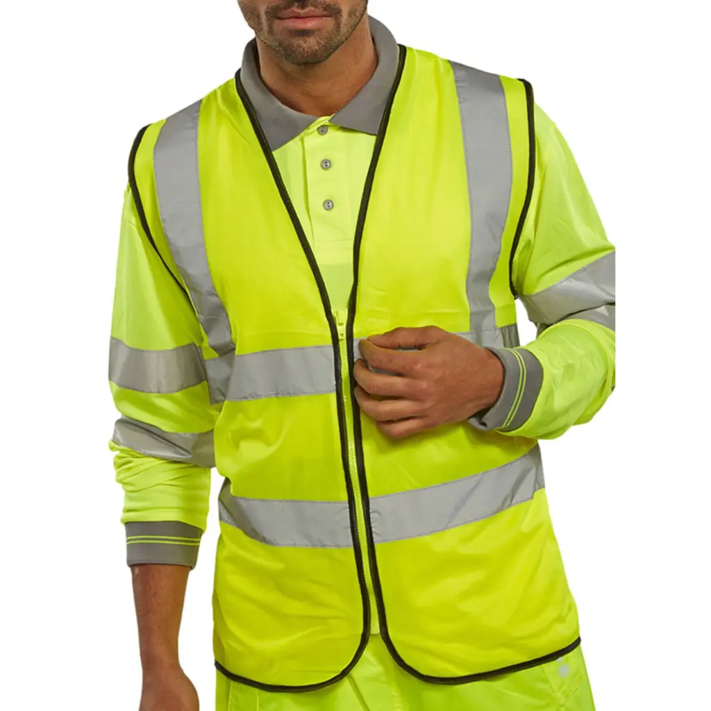 Beeswift Hi Viz Waistcoat Zip Fastened Saturn Yellow S