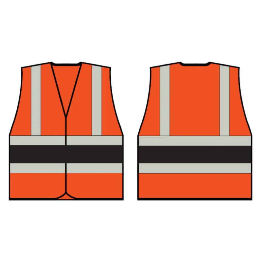 Beeswift High Visibility Orange Vest With Black Band 5XL