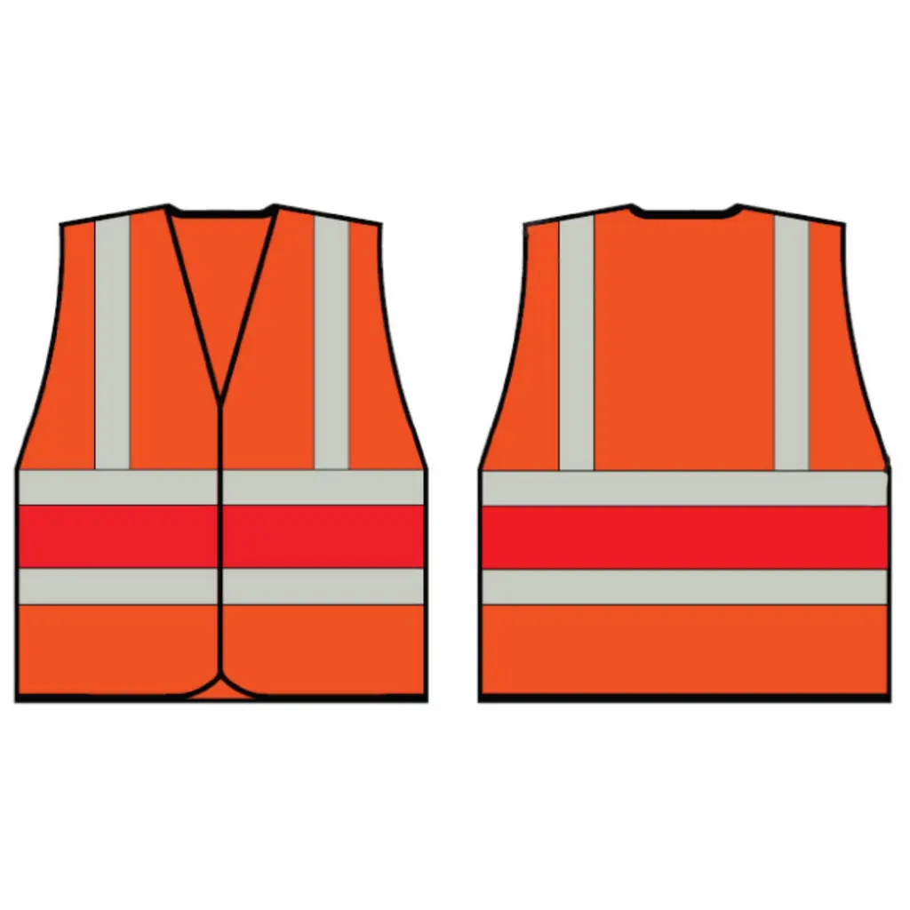 Beeswift High Visibility Orange Vest With Red Band 4XL