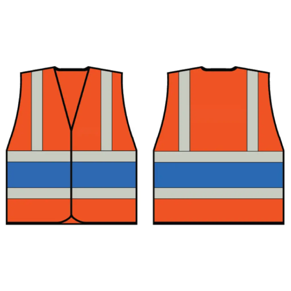 Beeswift High Visibility Orange Vest With Royal Band 4XL