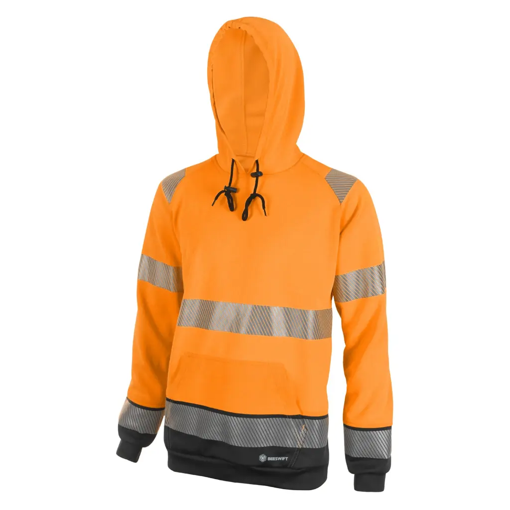 Beeswift High Visibility  Two Tone Hoody Orange / Black XL