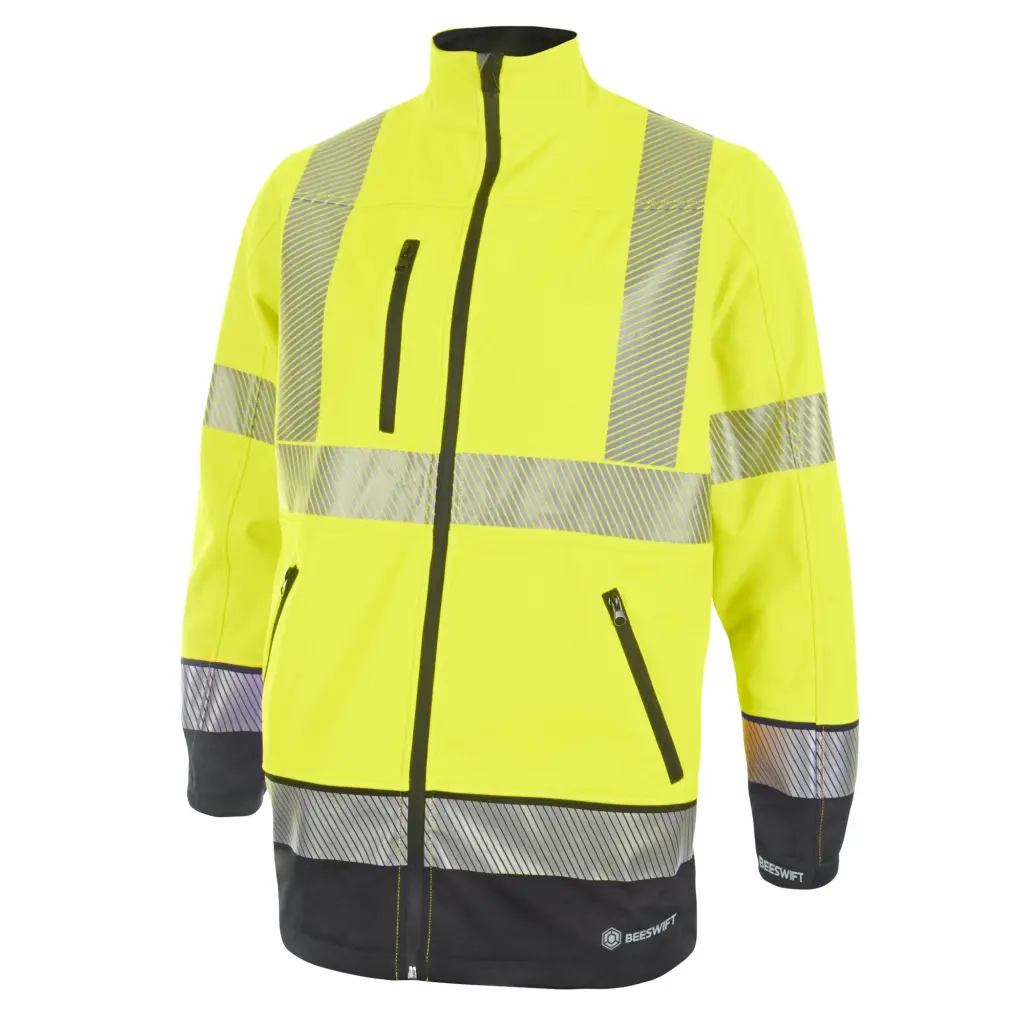 Beeswift High Visibility  Two Tone Softshell Saturn Yellow / Navy L
